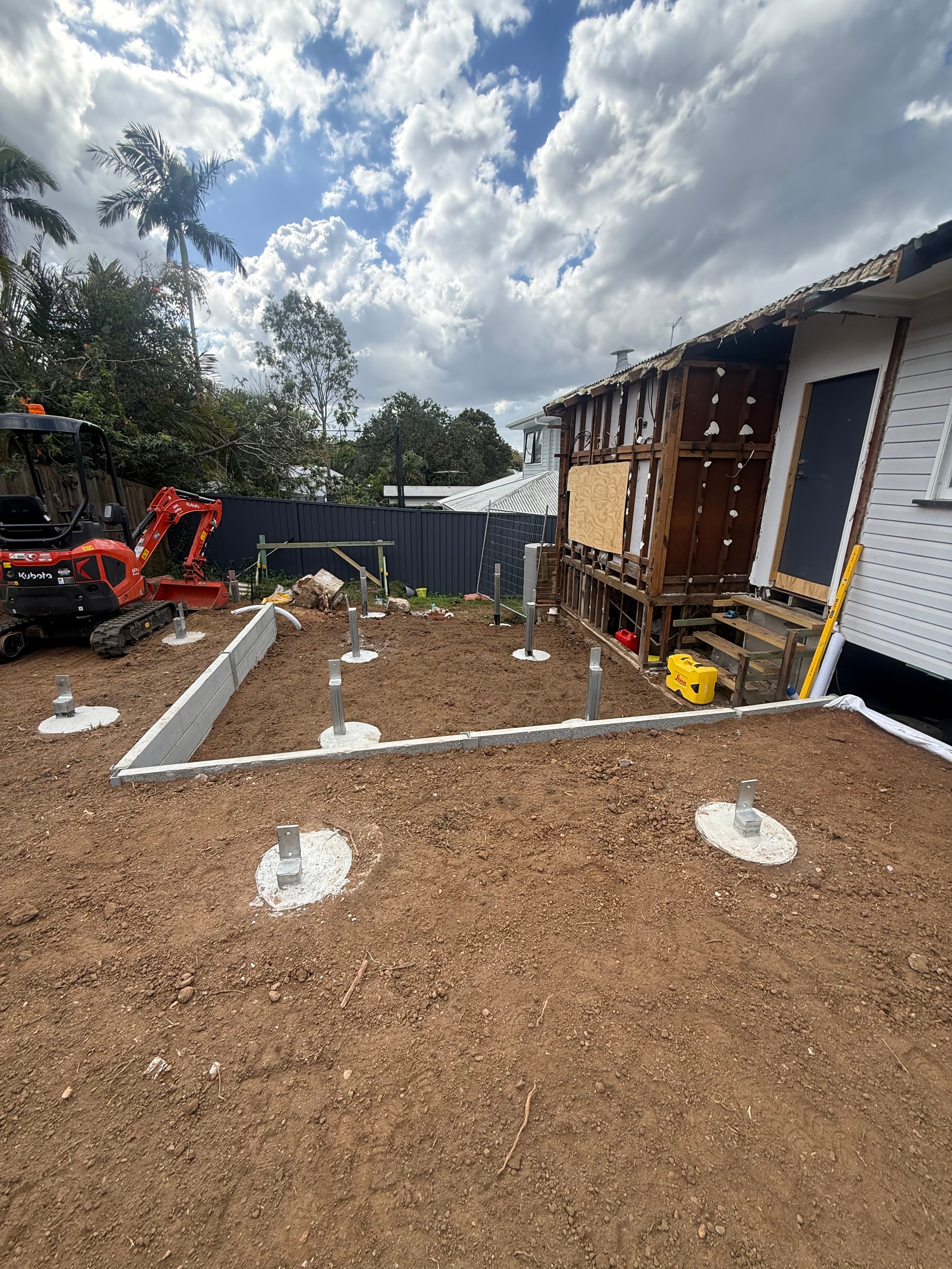 Extension Footings and Framing